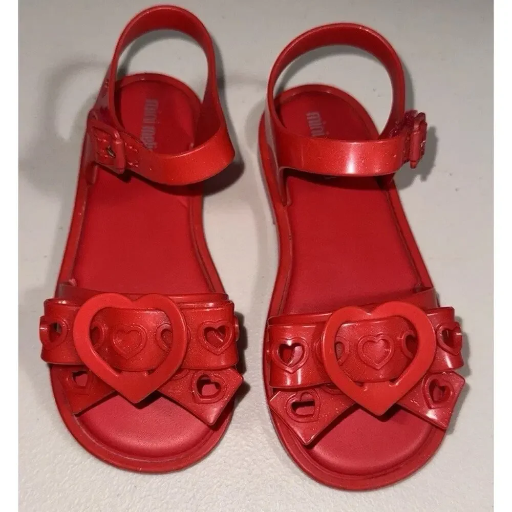Mini Melissa Girls 11 Bow Sandal Summer Vacation Resort Travel Casual